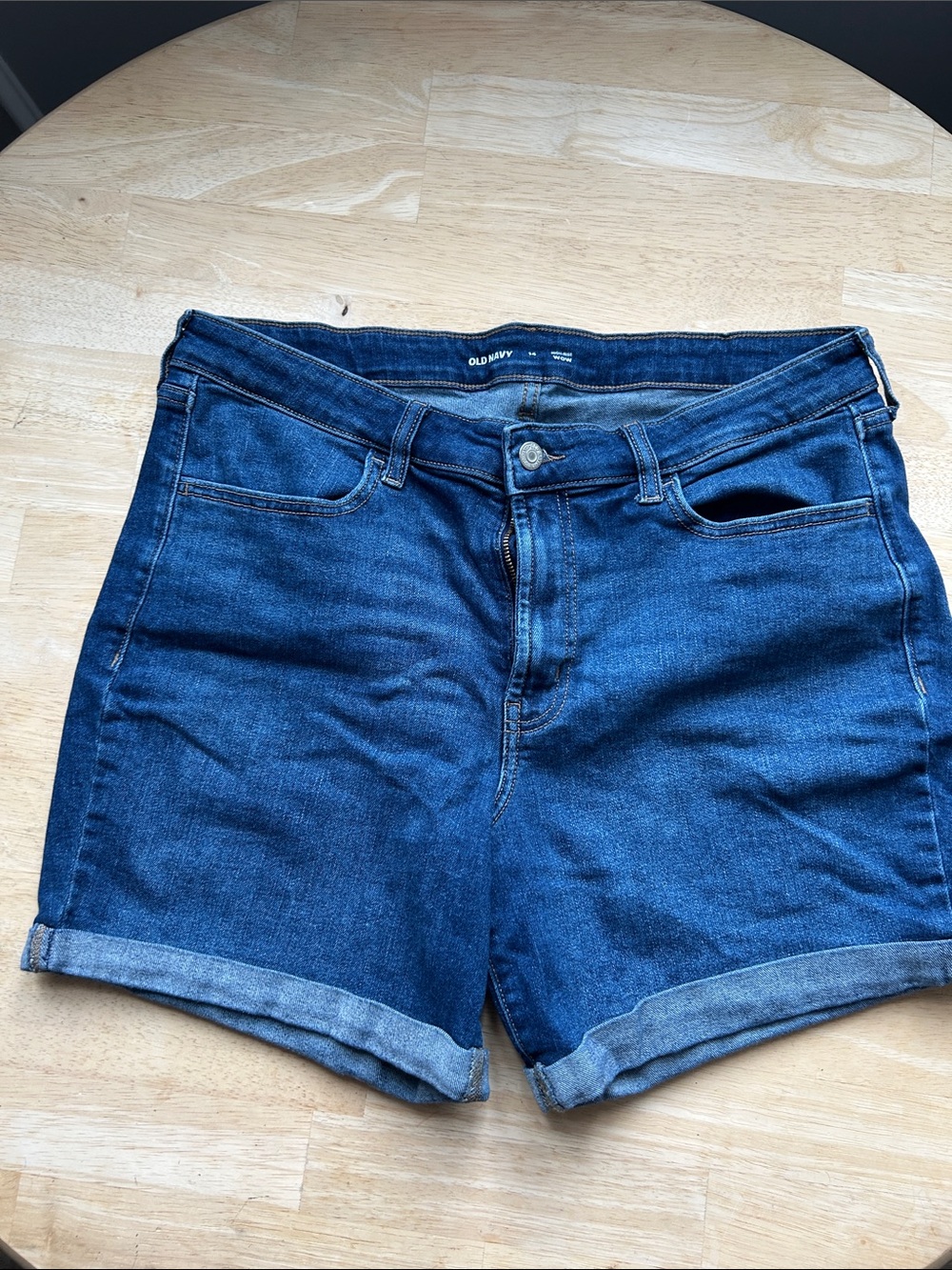Old Navy Blue Denim Roll-Cuff Women's Shorts